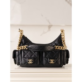 [팬더] 샤넬 25 투 포켓 호보백 스몰 블랙