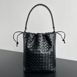 [징] 보테가 베네타 인트레치아토 비블리오테카 버킷 백 블랙 33*24*14