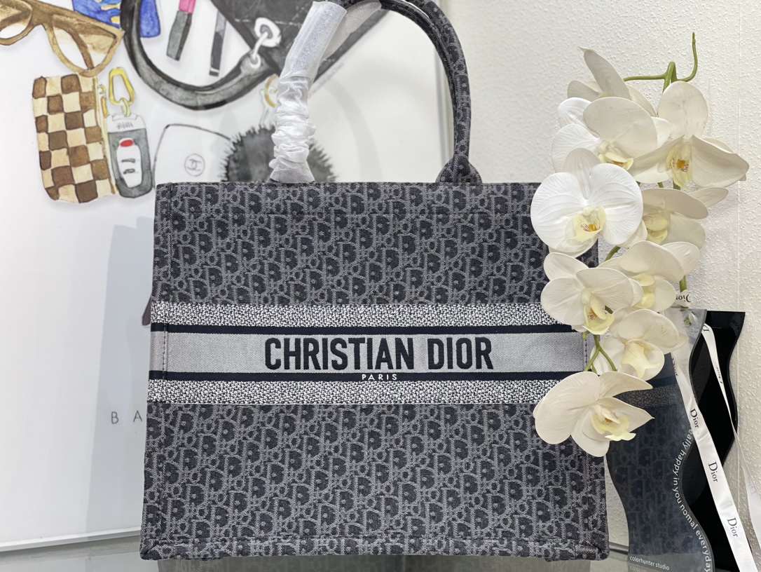 [빈판] 디올 오블리크 자수 토트백 42*
