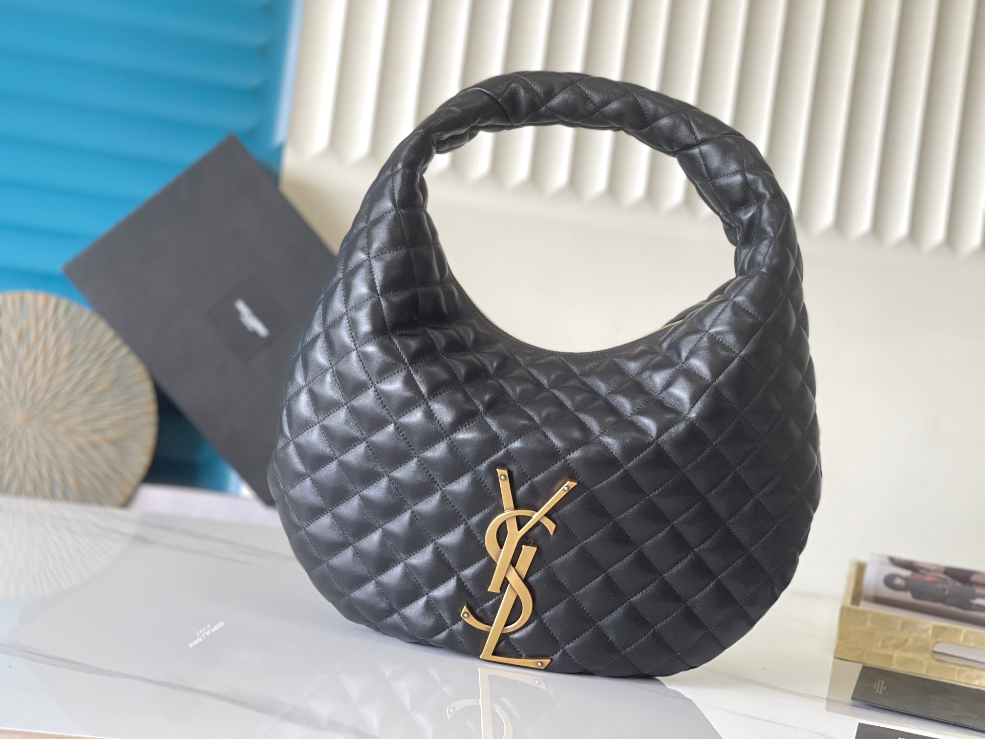 [센락] 생로랑 퀄팅 나파 호보백 17*13*3