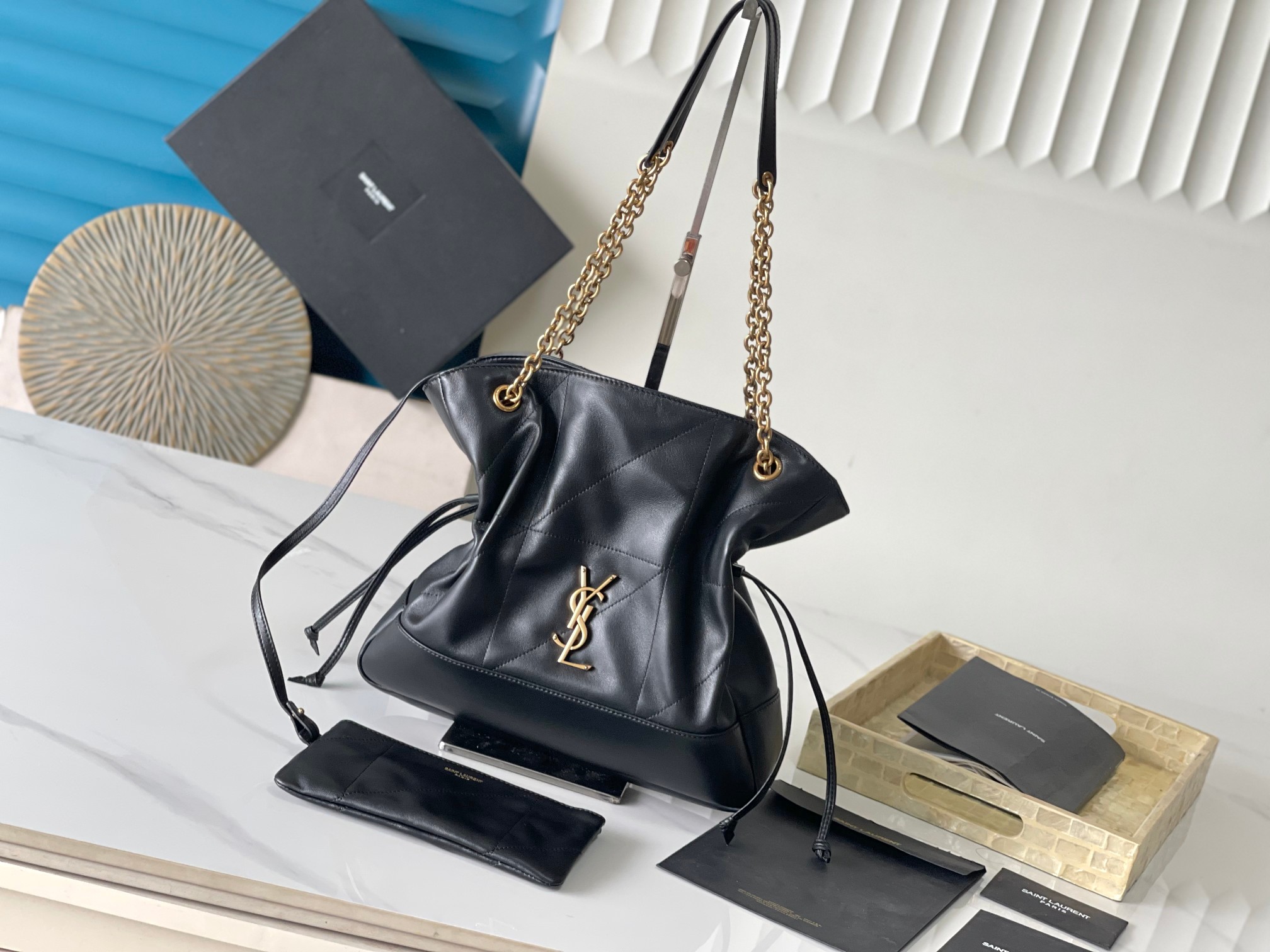 [센락] 생로랑 모던 체인 숄더백 27×29×11