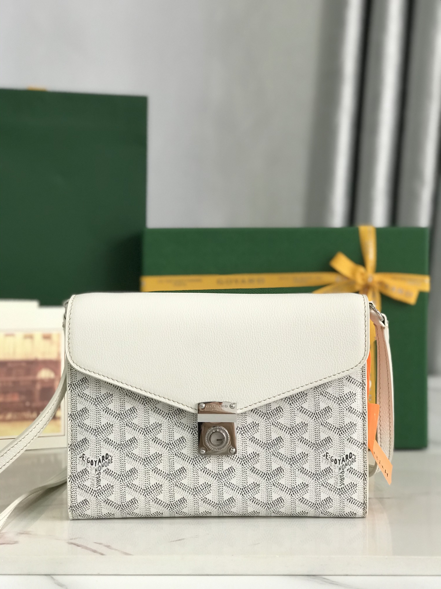 고야드 쉬프르 월렛 파우치 화이트 21*4*16