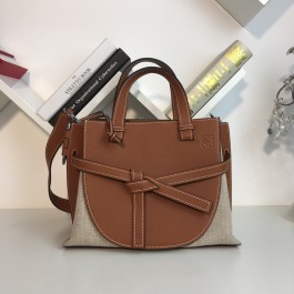 [나나] 로에베 게이트 탑 핸들백 브라운/베이지 30*12*22