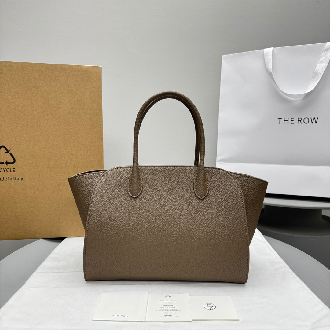 [세터] 더로우 말로 레더 토트백 브라운 30*22*14