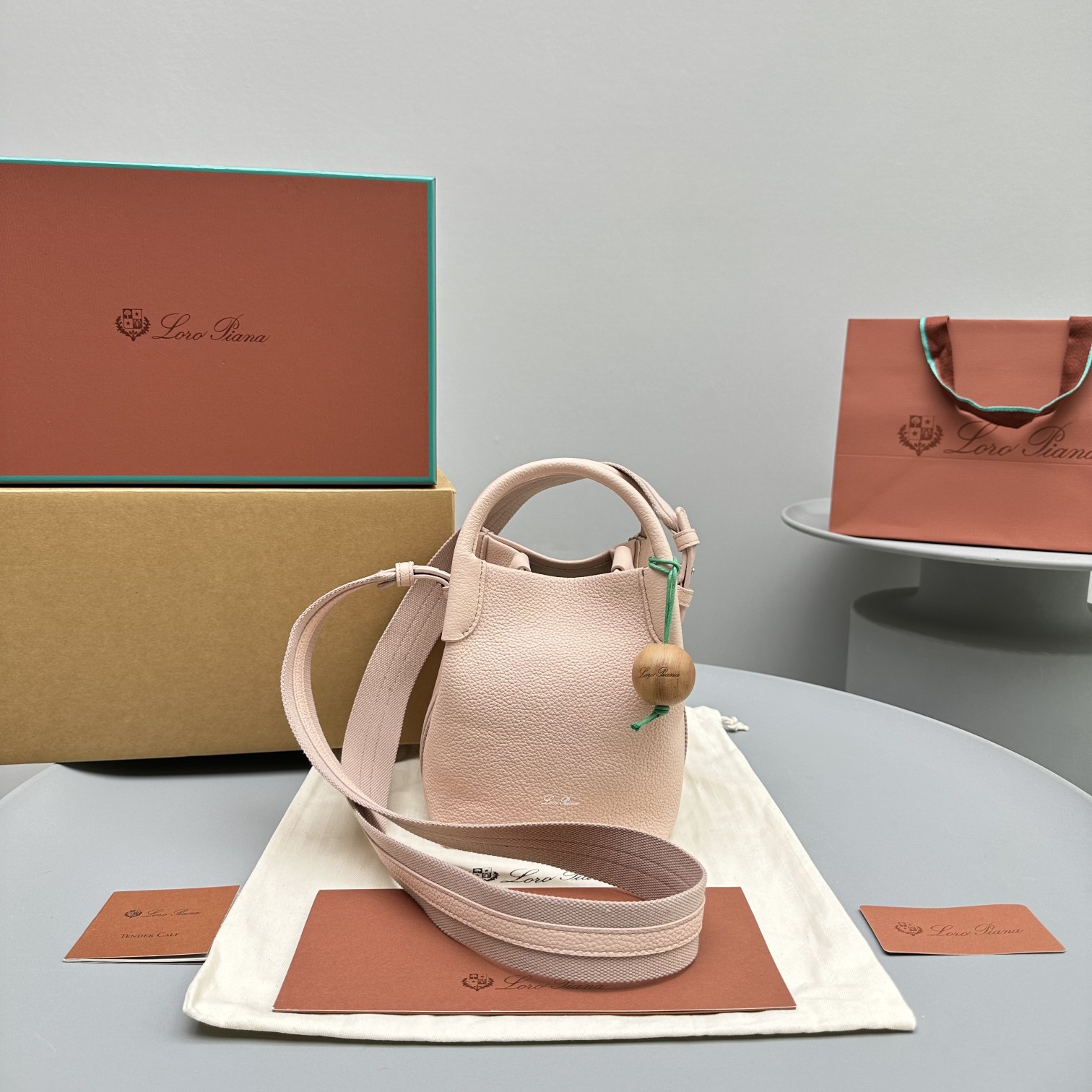 [세터] 로로피아나 마이크로 베일 백 핑크 14*14*18