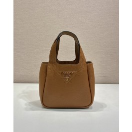 [근야오] 프라다 레더 미니 토트백 카멜브라운 18*16*10