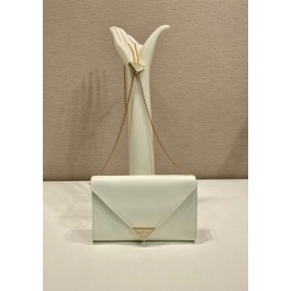 [근야오] 프라다 사피아노 체인 숄더 백 화이트 20*11.5