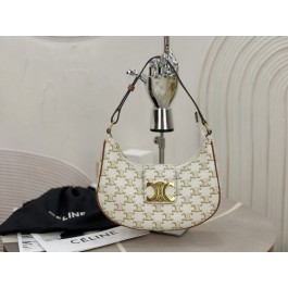 [팬더] 셀린느 트리옹프 카프스킨 숄더백  베이지 22*7.5*17