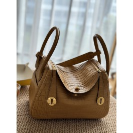 [찡댄] 에르메스 린디 26 브라운 숄더백