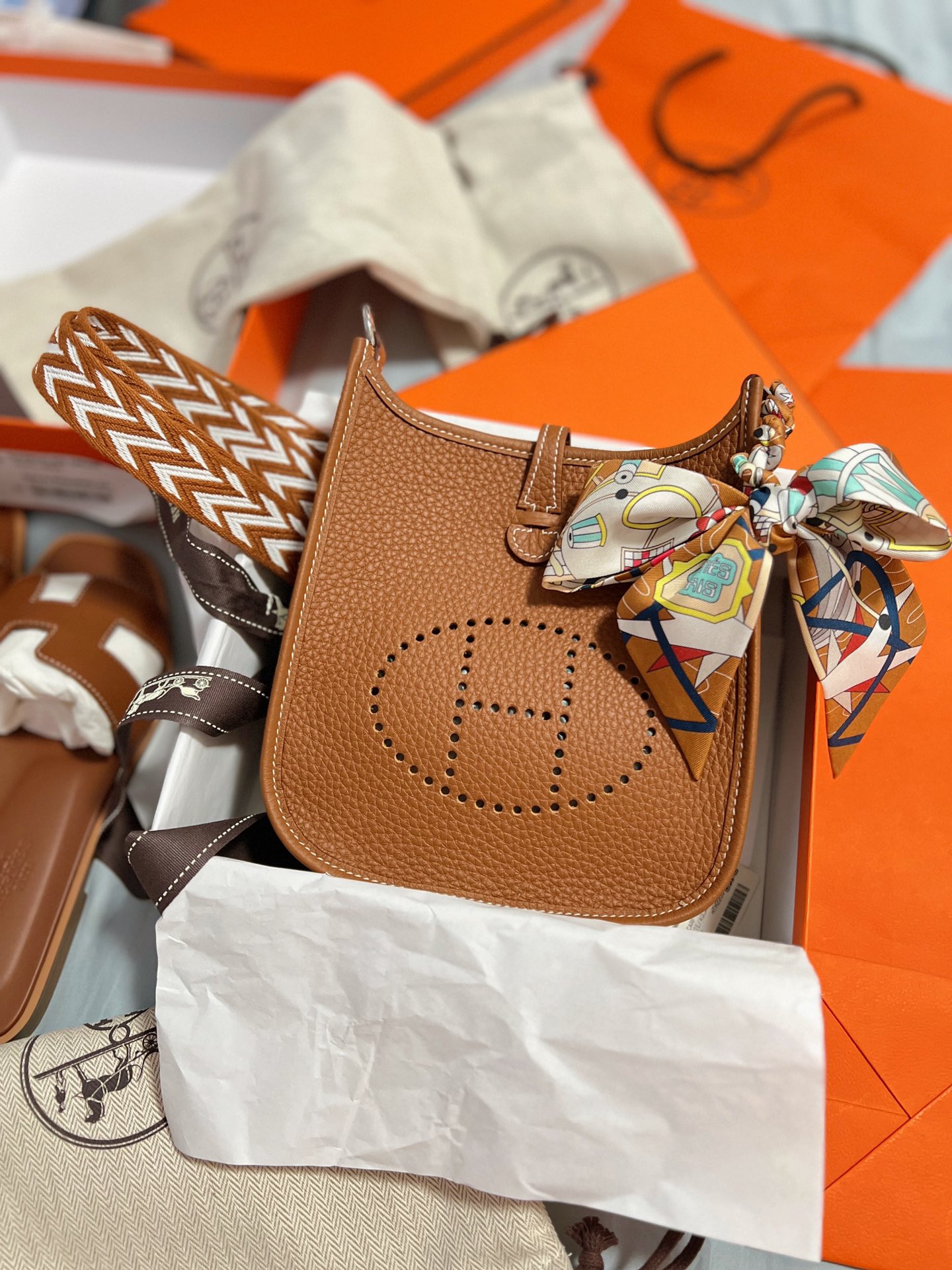 [찡댄] 에르메스 에블린 16 아마존 백 브라운