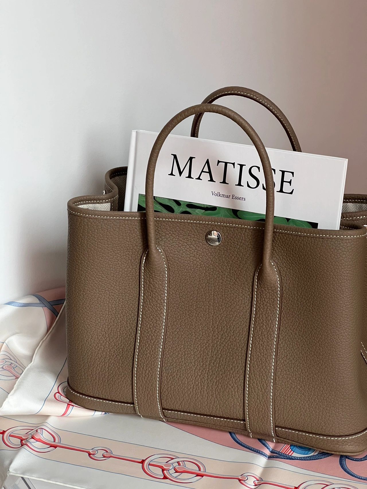 [찡댄] 에르메스 가든파티 30 네곤다 백 베이지