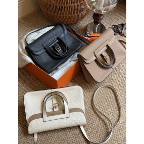 [찡댄] 에르메스 할잔 백  블랙/베이지/브라운