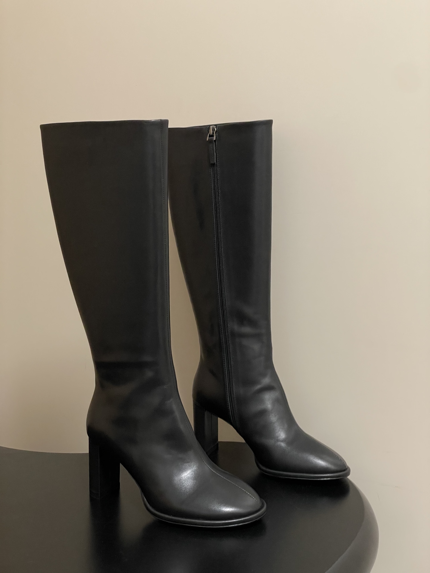 [제이드] 더로우 스펜서 힐롱부츠 블랙 *8.5cm