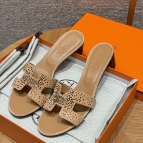 [찡댄] 에르메스 오란 슬리퍼 브라운