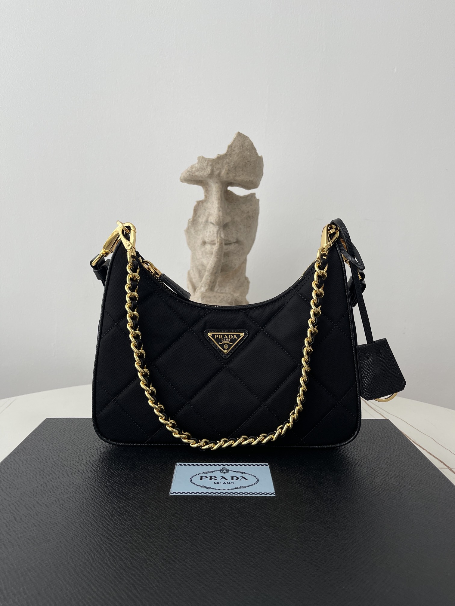 [블랙프라임] 프라다 1995 체인 리나일론 미니 백 22*18*6