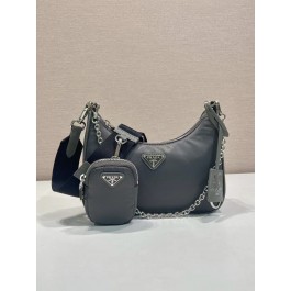 [근야오] 프라다 리나일론 호보백 그레이 22*12*6