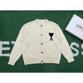 [레어샵] 아미 아미드 꾀흐 하트 울 가디건 아이보리