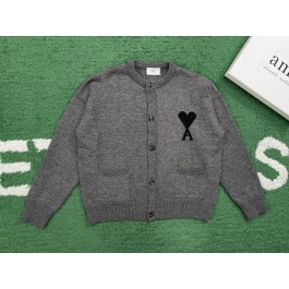 [레어샵] 아미 아미드 꾀흐 하트 울 가디건 그레이